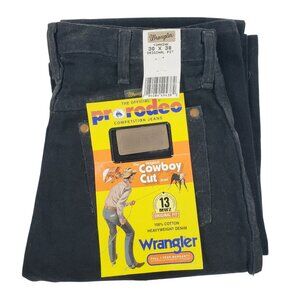 Vtg Wrangler Jeans 30x38 Pro Rodeo Cowboy Cut Original Fit 13MWZWK Black NWT USA